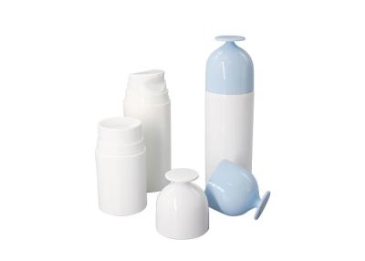 China 30m 50ml 100ml 150ml 200ml PCR Airless Bottles For Creams Lotions Center Hole Output for sale