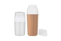 China 15ml/30ml Customized Color Airless Bottle with Two Tubes Skin Care Cosmetic PP Packaging UKA05 for sale