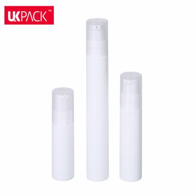 China Skin Care Airless Cosmetic Plastic Pump Bottles White Color Smooth Surface OEM for sale