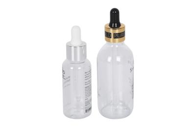 China Transparent PET 60ml 120ml Essential Hair Oils Dropper Bottle For Aromatherapy for sale