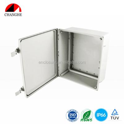 China Outdoor Waterproof Electrical Wall Mount Boxes IP65 Electrical Control Box With Hinge Cover 384x332x180mm for sale