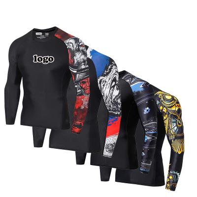 China Performance Compression Long Sleeve UPF 50+ Baselayer Bjj Rash Guard For Men Custom Compression Shirt for sale