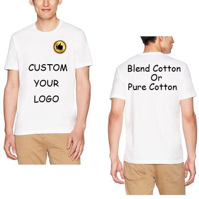 China Plain white men's QUICK DRY cotton 65 good men's casual T-shirt 35 t-shirt prices for sale