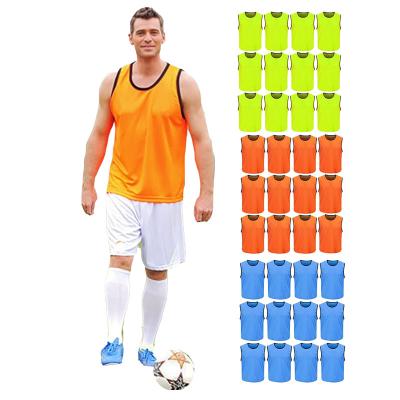 China Shirts & Main 12 Piece Pack Sports Team Practice Pinnies Scrimmage Training Mesh Mens Football Soccer Vests for sale