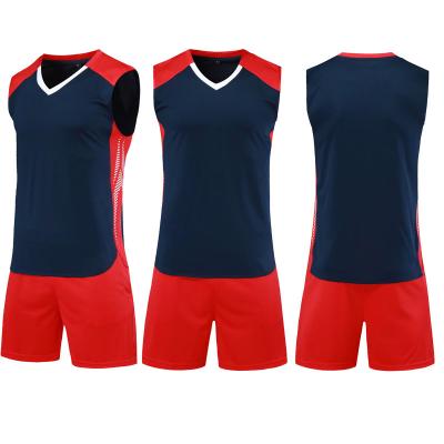 China Team Active Athletic Volleyball Sleeveless Polyester Uniform Tank Top Set For Men for sale