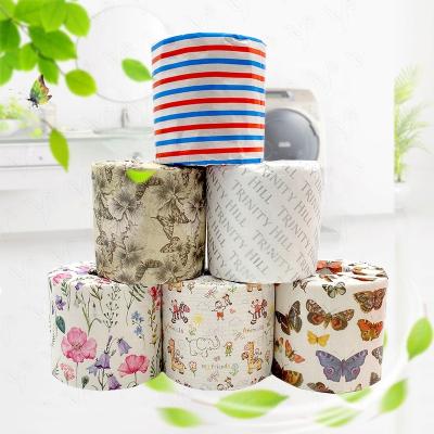 China Unbleachd; Ecological; High Level Custom Toilet Paper 3 Ply Fiber Dissolving Tissue Wrapping Bamboo Toilet Paper Price OEM Manufacturers Logo Wrapping Printed for sale