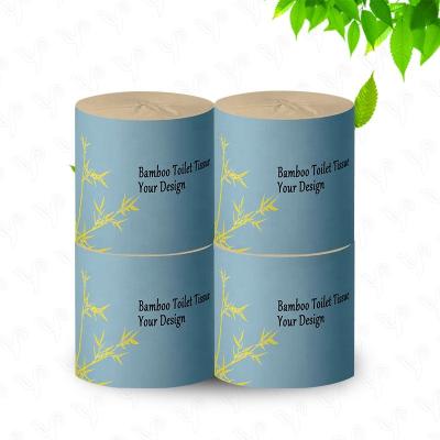 China Individual PIndividual Paper Wrapping Toilet Paper Roll Unbleached Bamboo Tissue 3 Ply Eco Paper Napkins for sale