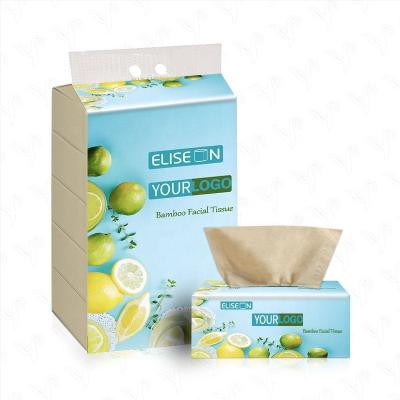 China Factory Wholesale Bulk Pack Soft Nice Yellow 50 Cup Facial Tissue Bamboo Facial Tissue In Two Ply 3 Layer 200 Sheets Paper Box For Bed Room for sale