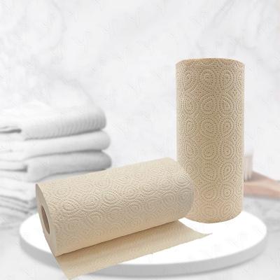 China Unbleached; Ecological; Factory Wholesale Water Absorbing Oil Absorbing Kitchen Paper Towel for sale