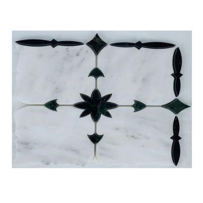 China Professional Factory Water Jet Marble Mosaic Tile Mosaics Square for sale