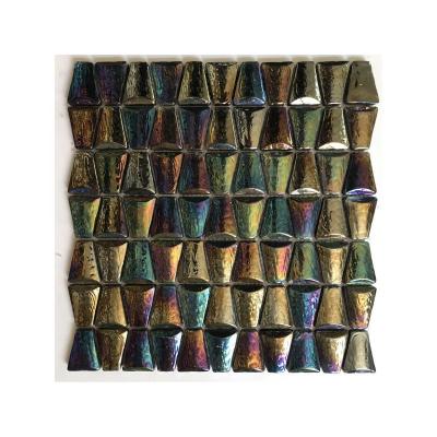 China Trapezoid Mosaic Tile Arabesque Glazed Square for sale