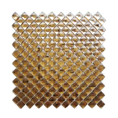 China Modern Diamond Faceted Glass Mosaic Tiles for sale