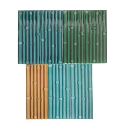 China Custom Wholesale Bamboo Ceramic Brick Mosaic Tiles Rustic Tiles for sale