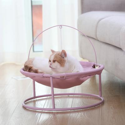 China Cat Hammock Bed Comfortable Ball Summer Pet Hammock Universal Detachable Washable Stocked Bed With Teaser for sale