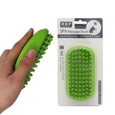 China Stocked Durable Cat Massage Brush Dog Bath Brush With Screen Reusable Dog Bathing Grooming Bath Cleaning Brush for sale