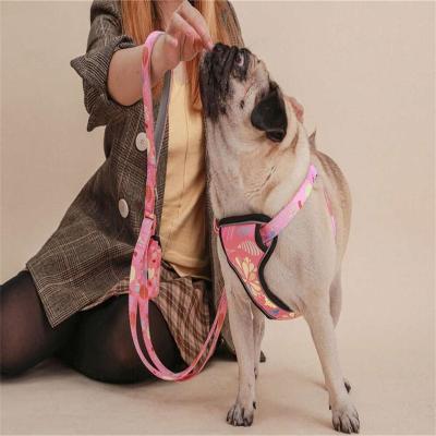 China Hundegeschirr MIT Motiv Reflective Step In Dog Strap Harness Manufacturers Pet Vest Harness Pet Adjustable Tactical Weapon for sale