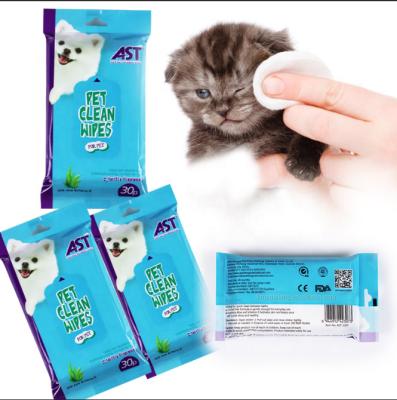 China Private Label Sanitizer Viable Pet Towels Antibacterial Wet Tissues For Cats And Dogs Care for sale