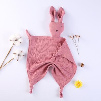 China Bunny Lovey Security Blanket Snuggle Eco-Friendly Material Newborn Comforter Soft Cuddle Blanket for sale