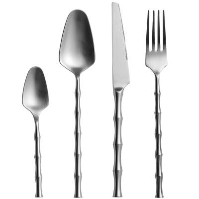 China Sustainable Silverware Set Stainless Steel Flatware Cutlery Set Eating Utensils Include Knife Spoon For Modern Home Restaurant Wedding for sale