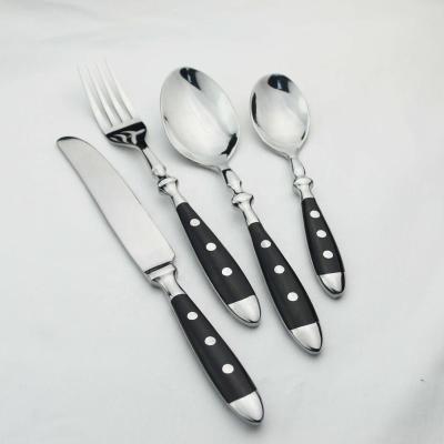 China Durable High Quality Forged Stainless Steel Flatware Spoon Fork Knife Dinnerware Set With Bakelite Handle for sale