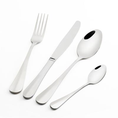 China Viable Silver Flatware Set Dinner Spoon Forks and Knife Cutlery Stainless Steel Hot Selling High Quality Restaurant For Home Kitchen for sale