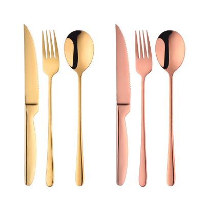 China Viable Western Three-Piece Fork Spoon Fork Spoon Knife Set Stainless Steel Tableware Combination Set Three Piece Set for sale