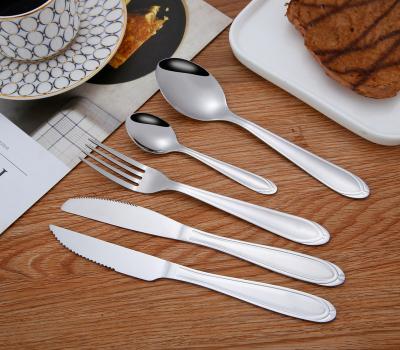 China Sustainable Promotion 20pieces Hand Polish Cutlery Set Stainless Steel For Family Hotel for sale