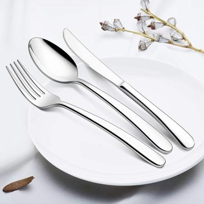 China 24pcs Durable Heavy Duty Silverware Set Stainless Steel Flatware Cutlery Set For Heavy Consumption Utensils Set For Home Restaurant Wedd for sale