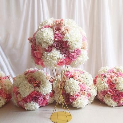 China Customized flower ball MSFAME flowers centerpiece rose flower ball artifitial layout for sale