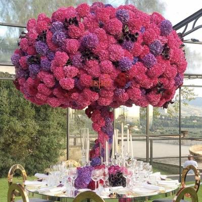 China Flower Ball Wedding Centerpiece Flowers Tea Ball Artificial Flower Fairy Floral Balls for sale