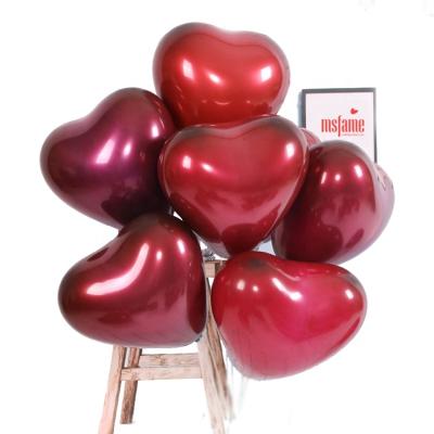 China Wholesale Manufacturer Double Layers Foil Heart Shape Balloon Balloons Garland MSFAME for sale