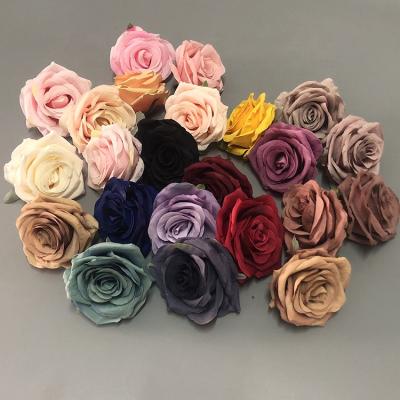 China Rose Flower Head Wedding Decoration Rose Bouquet Flower Arrangement Silk Roses for sale