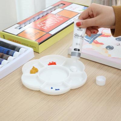 China Plastic Factory Top Selling Quality Guaranteed Plastic Drawing Palette Color Plastic Paint Palette Tray for sale