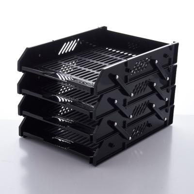 China Top Quality Plastic Basket Tray PP Tier Guaranteed Office Document Tray - 4 Tier for sale