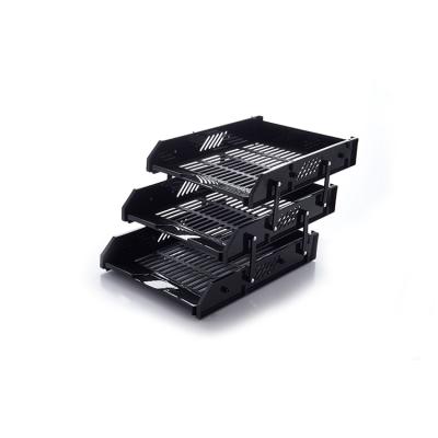 China Of Foldable Staable Tray For Office With Lowest Price 3 Tier Plastic Document Tray From Plastic Manufacturer for sale