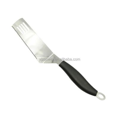 China Item ZUP-0017 Sustainable Slotted Stainless Steel Cake Turner BBQ Turner With PP Handle for sale