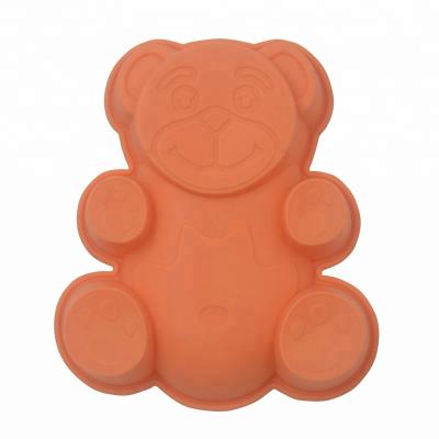 China Item B6-163 Good Viable Wholesale Grade Silicone Baking Mold, Bear Shape Cake Mold for sale