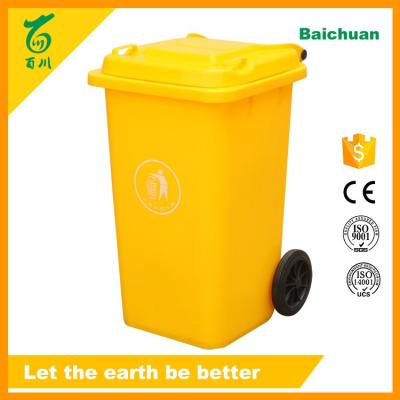 China Baichuan Sustainable Opens Plastic Waste Bin /100 Liter Bin Many Colors And Specification Available for sale