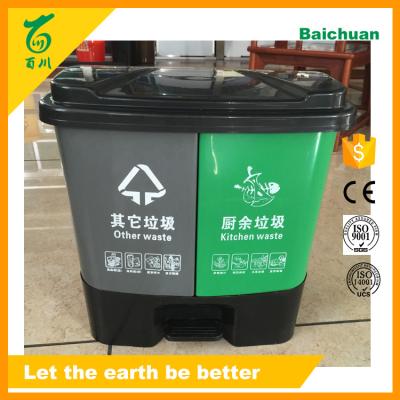 China Eco - Friendly Innovative Small Household Trash Can Plastic Barrels With Foot Pedal 10 Gallon for sale