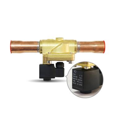 China AC380V 220V General Brass Welding Wire Connected Solenoid Valves For Refrigerator for sale