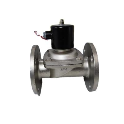 China Inch 2 General Way AC220V DC12V DC24V Two Way Water Flange DN50 Normally Closed Solenoid Valve for sale