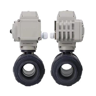 China General 2 Way Motorized Stainless Steel Water Actuator Water Weak Oil Acids Motorized Ball Valve for sale