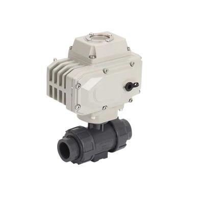 China Wholesale DN15 1/8 Double Union Electric Ball Valve UPVC PVC General Custom Waterproof Manual Plug for sale