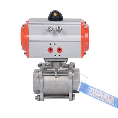 China General Air Control Dual Pneumatic Actuator DN15 Spring Acting Spring Returned Ball Valve for sale