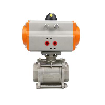 China General China Factory DN15 1/2 Inch 2 Way Stainless Steel Thread Pneumatic Actuator Weld Ball Valve for sale