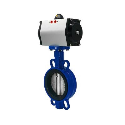 China General Wholesale Stainless Flange Pneumatic Actuator Butterfly Valve Gear Box Wafer Type Price for sale