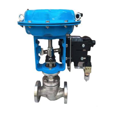 China Factory Supply DN100 Diaphragm DN100 Stainless Steel General Custom High Temperature Flange Globe Pneumatic Control Valve for sale