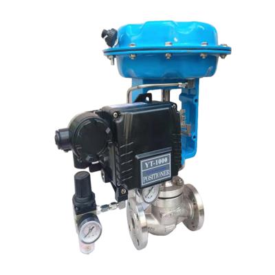 China WCB Single Seat General Air Best Selling Aluminum Alloy Operated Vapor Diaphragm Pneumatic Control Valve With Positioner for sale