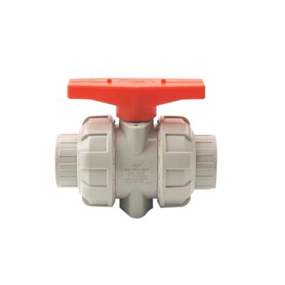 China Wholesale home cheap real upvc mini union kitchen faucet price 2 way ball valve PVC ball valve with plastic handle for swimming pool system for sale