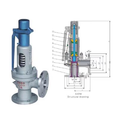 China Bestseller DN20 Full Stainless Steel High Pressure Boiler Safety Flange General Type Lift Valves for sale